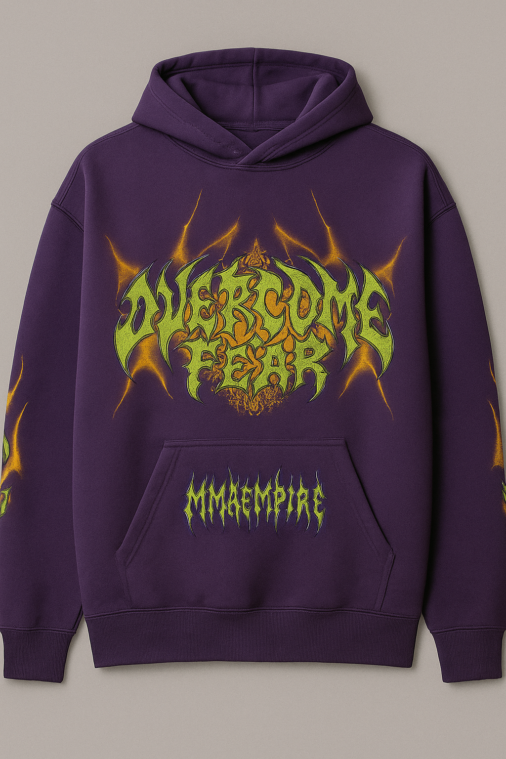 OVERCOME FEAR Purple HOODIE