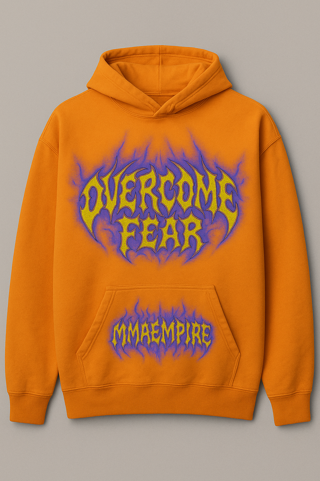 OVERCOME FEAR Orange HOODIE